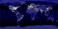 Lichtverteilung der Welt